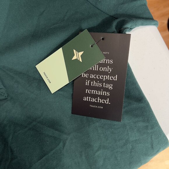 Tuckernuck Women’s June Bug Polo Green Cotton Top M Medium Puff Long Sleeve - Picture 5 of 7